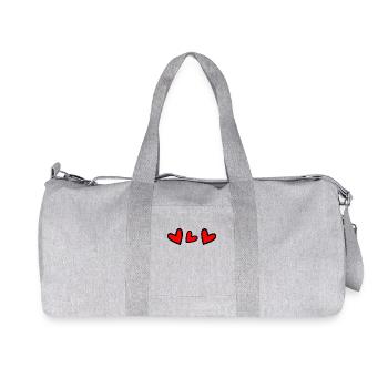 HAPPY MOTHER'S DAY. MOM. MOTHER's DAY. HEART - Recycled Canvas Sports Bag by Stanley/Stella - heather grey - Front