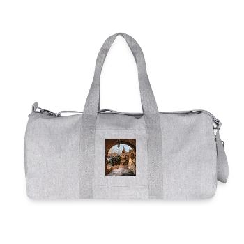 Fisherman's Bastion, Budapest, Hungary - Recycled Canvas Sports Bag by Stanley/Stella - heather grey - Front