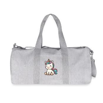 Pastel Unicorn Snuggle Dream - Recycled Canvas Sports Bag by Stanley/Stella - heather grey - Front
