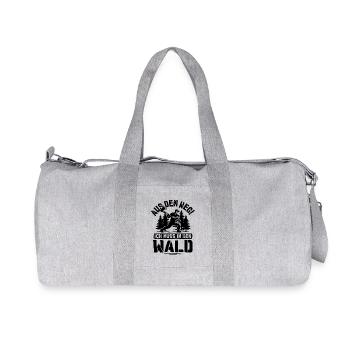 Aus dem Weg ich muss in den Wald Holzfäller Spruch - Recycelte Canvas-Sporttasche von Stanley/Stella - Grau meliert - Vorne
