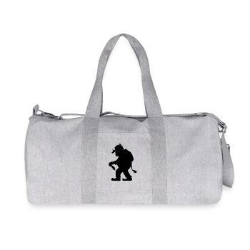 Norwegischer Troll | Trollfigur mit Tannenbaum - Recycelte Canvas-Sporttasche von Stanley/Stella - Grau meliert - Vorne