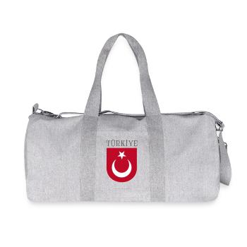 Turkey Türkiye - Recycled Canvas Sports Bag by Stanley/Stella - heather grey - Front