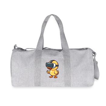 Ente Erpel VR Virtual Reality Gamer Zocker Süß - Recycelte Canvas-Sporttasche von Stanley/Stella - Grau meliert - Vorne
