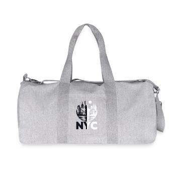 NYC Skyline : la ville qui ne dort jamais, New York - Sac de sport en toile recyclée Stanley/Stella - gris chiné - Devant