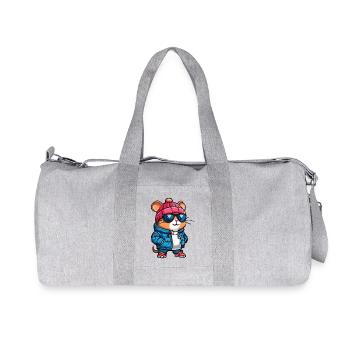 Hamster Winter - Recycelte Canvas-Sporttasche von Stanley/Stella - Grau meliert - Vorne