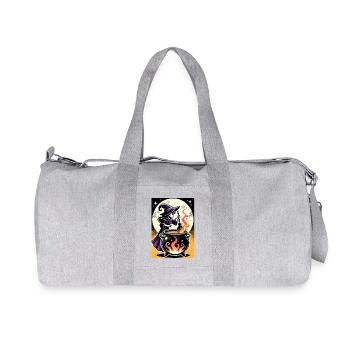 Devils Witch Design - Recycled Canvas Sports Bag by Stanley/Stella - heather grey - Front