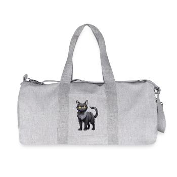 Katze Tier - Recycelte Canvas-Sporttasche von Stanley/Stella - Grau meliert - Vorne