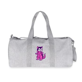 Monster Cat - Recycelte Canvas-Sporttasche von Stanley/Stella - Grau meliert - Vorne