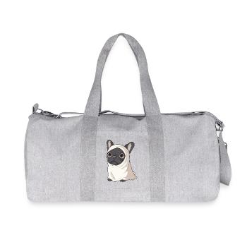 Buldog Français Chien Halloween Fantôme - Sac de sport en toile recyclée Stanley/Stella - gris chiné - Devant