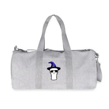 Lama Cool Hexenhut Sonnenbrille Halloween Alpaka - Recycelte Canvas-Sporttasche von Stanley/Stella - Grau meliert - Vorne