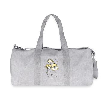 Fleur - Sac de sport en toile recyclée Stanley/Stella - gris chiné - Devant