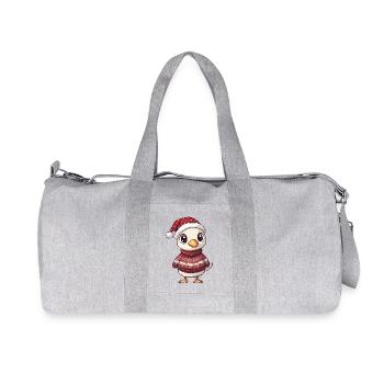 Truthahn Weihnachten - Recycelte Canvas-Sporttasche von Stanley/Stella - Grau meliert - Vorne