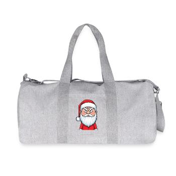 Wütender Weihnachtsmann Lustiger Cartoon - Recycelte Canvas-Sporttasche von Stanley/Stella - Grau meliert - Vorne