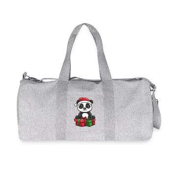 Cadeaux de Noël Panda - Sac de sport en toile recyclée Stanley/Stella - gris chiné - Devant