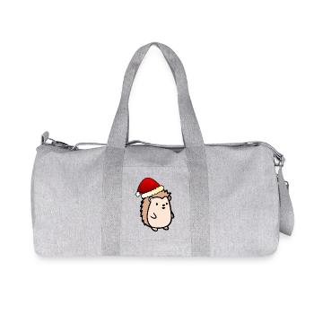 Hérisson de Noël du Père Noël - Sac de sport en toile recyclée Stanley/Stella - gris chiné - Devant