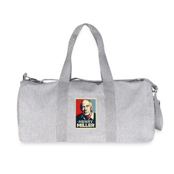 Henry Miller Pop Art Portrait - Recycled Canvas Sports Bag by Stanley/Stella - heather grey - Front