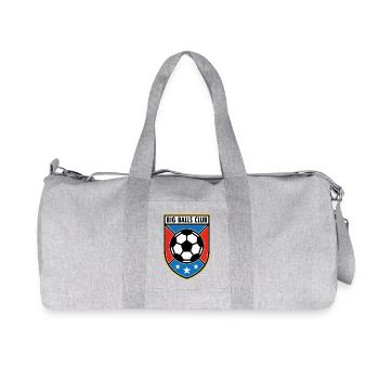 Big Balls Club Football Badge - Recycled Canvas Sports Bag by Stanley/Stella - heather grey - Front