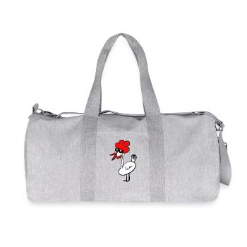poulet poulets volaille drôle - Sac de sport en toile recyclée Stanley/Stella - gris chiné - Devant
