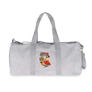 50s Diner Pin-Up: Where the Jukebox Knows My Name - Recycled Canvas Sports Bag by Stanley/Stella - heather grey - Front