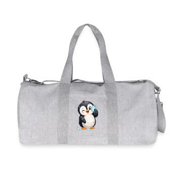 Un manchot frais avec des glaçons - Sac de sport en toile recyclée Stanley/Stella - gris chiné - Devant