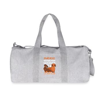 Dackel Machen Glücklich - Recycelte Canvas-Sporttasche von Stanley/Stella - Grau meliert - Vorne