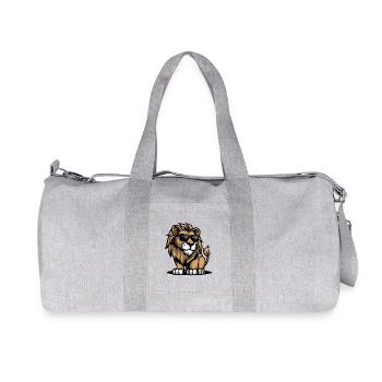 Lion Cool Bande Dessinée - Sac de sport en toile recyclée Stanley/Stella - gris chiné - Devant