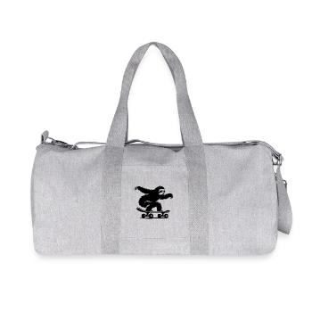 Sloth Skateboard Skater Silhouette - Recycled Canvas Sports Bag by Stanley/Stella - heather grey - Front