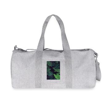 Tropische Blätter - Recycelte Canvas-Sporttasche von Stanley/Stella - Grau meliert - Vorne