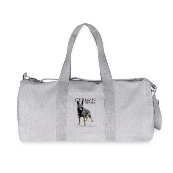 German Shepherd Dog - Recycled Canvas Sports Bag by Stanley/Stella - heather grey - Front
