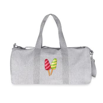 Ice cream ice cream ice cream ice cream ball ice cream sundae - Recycled Canvas Sports Bag by Stanley/Stella - heather grey - Front