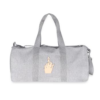 Mode doigt du milieu - Sac de sport en toile recyclée Stanley/Stella - gris chiné - Devant
