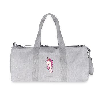 Seepferdchen Einhorn Fantasie - Recycelte Canvas-Sporttasche von Stanley/Stella - Grau meliert - Vorne