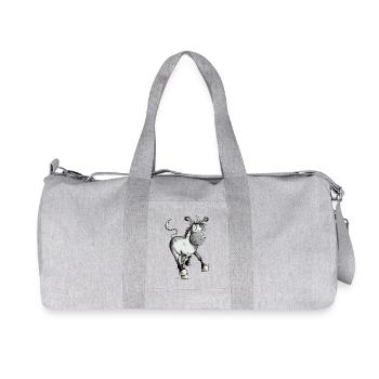 Esel gibt Gas - Recycelte Canvas-Sporttasche von Stanley/Stella - Grau meliert - Vorne