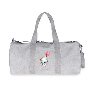 Chat avec ballon - Sac de sport en toile recyclée Stanley/Stella - gris chiné - Devant