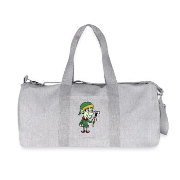 Holzfäller Holz Bäume Troll Wichtel Zwerg Axt - Recycelte Canvas-Sporttasche von Stanley/Stella - Grau meliert - Vorne