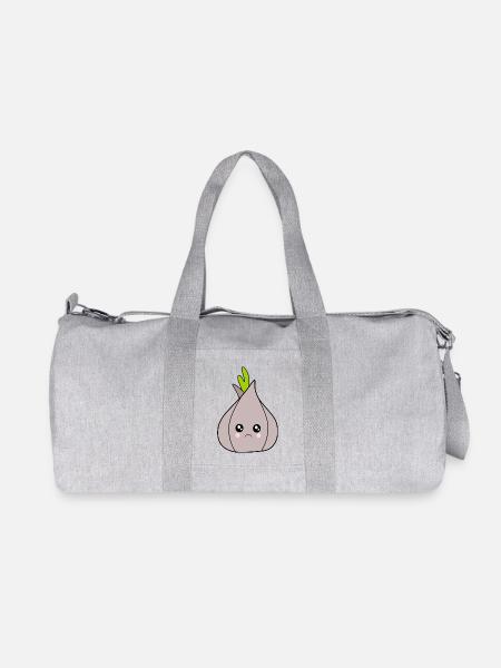 Zwiebel Knoblauch Kostüm Fasching Karneval Gemüse - Recycelte Canvas-Sporttasche von Stanley/Stella - Grau meliert