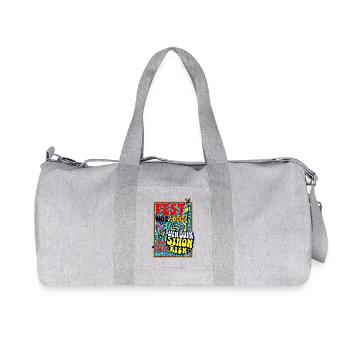 Mon biniou cause (du "ouin-ouin" sinon rien) - Sac de sport en toile recyclée Stanley/Stella - gris chiné - Devant