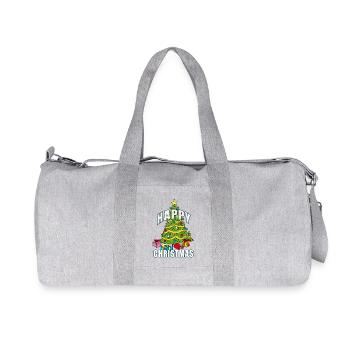 HAPPY CHRISTMAS | Christmas tree - Recycled Canvas Sports Bag by Stanley/Stella - heather grey - Front