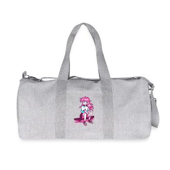 8bit sk8er grl - Recycelte Canvas-Sporttasche von Stanley/Stella - Grau meliert - Vorne