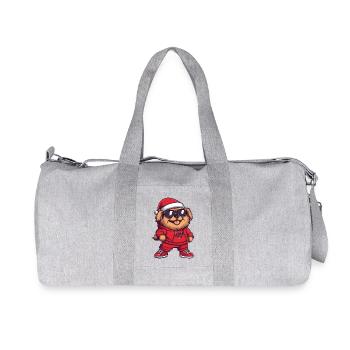 Chow Chow Chien Noël Cool Noël - Sac de sport en toile recyclée Stanley/Stella - gris chiné - Devant
