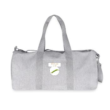Du rennst mich auf die Bohne - Recycelte Canvas-Sporttasche von Stanley/Stella - Grau meliert - Vorne