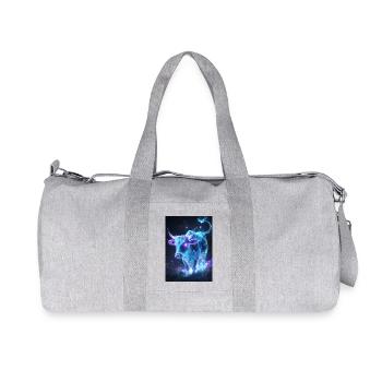 Bulle Stier Kuh Fantasy - Recycelte Canvas-Sporttasche von Stanley/Stella - Grau meliert - Vorne