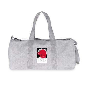 Crazy cat - Recycled Canvas Sports Bag by Stanley/Stella - heather grey - Front