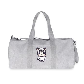 Zebra Halloween Geist - Recycelte Canvas-Sporttasche von Stanley/Stella - Grau meliert - Vorne
