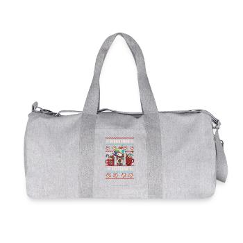 Unicorn Christmas Gingerbread Tester - Recycled Canvas Sports Bag by Stanley/Stella - heather grey - Front
