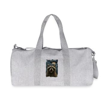 Waschbär Raccoon UFO Alien Weirdcore Aesthetic - Recycled Canvas Sports Bag by Stanley/Stella - heather grey - Front