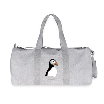 Puffin Head Print - Recycelte Canvas-Sporttasche von Stanley/Stella - Grau meliert - Vorne