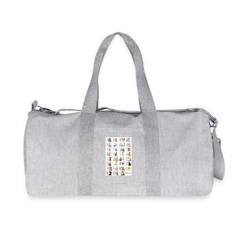 Alphabet des doigts allemands 2 / - Sac de sport en toile recyclée Stanley/Stella - gris chiné - Devant