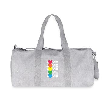 LGBT-Pride-Monat – Liebe ist Liebe - Recycelte Canvas-Sporttasche von Stanley/Stella - Grau meliert - Vorne