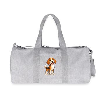 Beagle Dog : design mignon et amusant - Sac de sport en toile recyclée Stanley/Stella - gris chiné - Devant